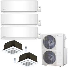 5-Zone Klimaire 21.3 SEER2 Multi Split Wall Mount Ceiling Cassette Air Conditioner Heat Pump System 9+9+9+12+24