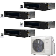 4-Zone Klimaire 20 SEER2 Multi Split Ducted Recessed Air Conditioner Heat Pump System 12+12+12+12