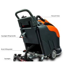 SANITMAX RT50 22" Walk-behind Commercial Floor Scrubber Dryer Machine, 30,000 sqft/h Cleaning Efficiency, 14.5-Gal Sewage Tank
