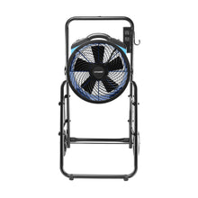 XPOWER FA-300K6 1/4 HP 2100 CFM 4 Speed 14" Warehouse, Dock, Trailer Cooling Fan with Built-in 3-Hour Timer, 300T-Black Mobile Trolley, and L-30 LED Spotlight - Blue