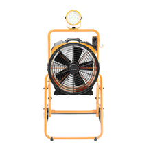 XPOWER FA-420K6 1/3 HP 3600 CFM 5 Speed 18" Warehouse, Dock, Trailer Cooling Fan with Built-in 3-Hour Timer, 420T-Yellow Mobile Trolley, and L-30 LED Spotlight - Yellow