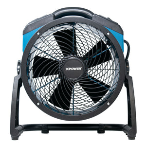 XPOWER FC-250AD 1560 CFM Variable Speed Pro 13” Sealed Brushless DC Motor Air Circulator Utility Fan with Built-in Power Outlets