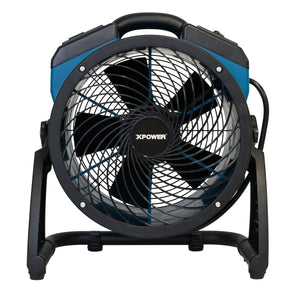 XPOWER P-21AR 1100 CFM 4 Speed Industrial Axial Air Mover, Blower, Fan with Built-in Power Outlets