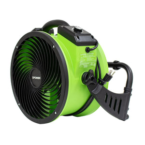 XPOWER FC-250D 1560 CFM Variable Speed Pro 13” Sealed Brushless DC Motor Air Circulator Utility Fan with Timer