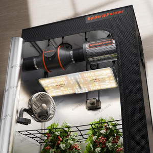 2025 Spider Farmer 2x4 Complete Grow Tent Kit丨SF2000 301H EVO Full Spectrum LED Grow Light丨6” Clip Fan丨4” Ventilation System with Speed Controller