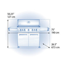 Napoleon Prestige 665 Propane Gas Grill with Infrared Side and Rear Burners, Stainless Steel