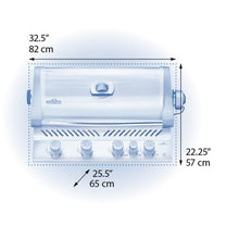Napoleon Built-in Prestige 500 Natural Gas Grill Head with Infrared Rear Burner, Stainless Steel