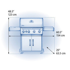 Napoleon Rogue SE 525 Natural Gas Grill with Infrared Rear and Side Burners, Stainless Steel