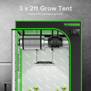 VIVOSUN S326 3x2 Mylar Grow Tent, 36" x 20" x 63"