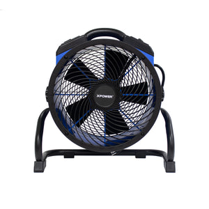 XPOWER FC-300A 1/4 HP 2100 CFM 4 Speed Portable Multipurpose 14" Heavy Duty Shop Fan Air Circulator with Built-in Power Outlets