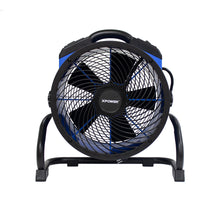 XPOWER X-39AR 1/4 HP 2100 CFM Variable Speed Sealed Motor Industrial Axial Air Mover, Blower, Fan with Built-in Power Outlets - Blue