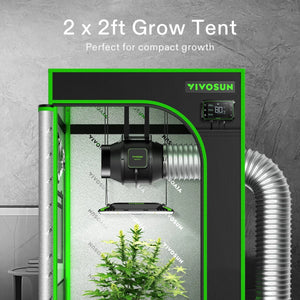 VIVOSUN S223 2x2 Mylar Grow Tent, 24" x 24" x 36"
