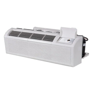 Klimaire PTAC 15,000 BTU Air Conditioner Heat Pump with 3.5kW Heater - 208-230V - 20A