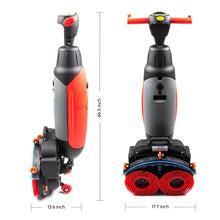 SANITMAX SM430 17" Walk-behind Floor Scrubber Machine, 360 Degree Rotating Head, 10000 sqft/h, Cordless Rechargeable Lithium Battery