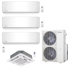 4-Zone Klimaire 23.9 SEER2 Multi Split Wall Mount Ceiling Cassette Air Conditioner Heat Pump System 9+12+12+24