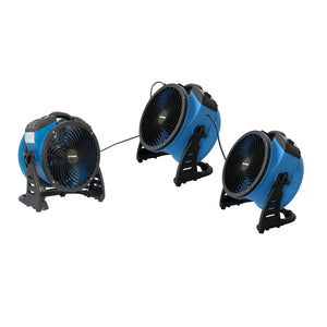 XPOWER P-21AR 1100 CFM 4 Speed Industrial Axial Air Mover, Blower, Fan with Built-in Power Outlets