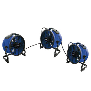 XPOWER X-35AR 1/4 HP 1720 CFM High Temperature Sealed Motor Industrial Axial Air Mover, Blower, Fan with Power Outlets