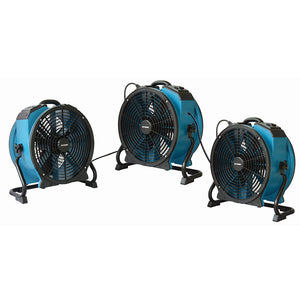 XPOWER X-47ATR 1/3 HP 3600 CFM Variable Speed Sealed Motor Industrial Axial Air Mover, Blower, Fan with Timer and Power Outlets