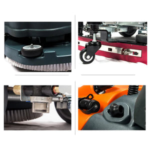 SANITMAX RT50 22" Walk-behind Commercial Floor Scrubber Dryer Machine, 30,000 sqft/h Cleaning Efficiency, 14.5-Gal Sewage Tank