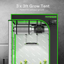VIVOSUN S336 3x3 Mylar Grow Tent, 36" x 36" x 72"