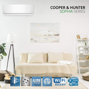 Cooper & Hunter 24,000 BTU 18.9 SEER Mini Split AC/Heating system Sophia Series 208/230V with 25ft Installation Kit