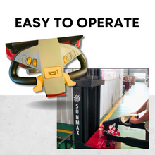 SUNMAX PS3300FE-4M Full-Electric Pallet Stacker – 157" Max Lift Height, 3300 lbs Capacity, Adjustable Legs