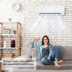 COOPER AND HUNTER Dual 2 Zone Ductless Mini Split Air Conditioner Ceiling Cassette Heat Pump 9000 12000