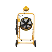 XPOWER FA-300K6 1/4 HP 2100 CFM 4 Speed 14" Warehouse, Dock, Trailer Cooling Fan with Built-in 3-Hour Timer, 300T-Yellow Mobile Trolley, and L-30 LED Spotlight - Yellow