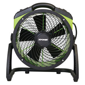 XPOWER FC-200 Heavy Duty Industrial High Velocity Whole Room Air Mover Air Circulator Utility Floor Fan, Variable Speed, Timer, 13 inch, 1300 CFM