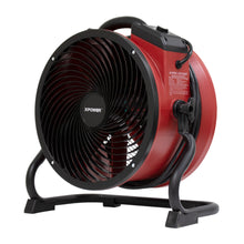 XPOWER X-39AR 1/4 HP 2100 CFM Variable Speed Sealed Motor Industrial Axial Air Mover, Blower, Fan with Built-in Power Outlets - Red