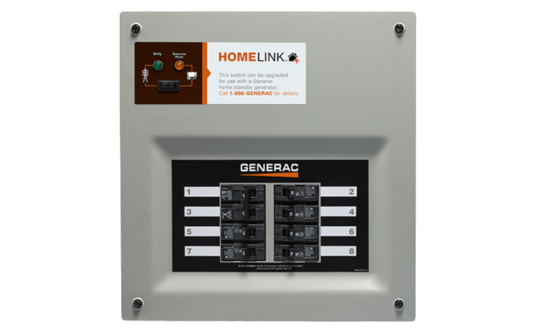 Generac 50 Amp Homelink Mts, 10-16 Circuits, Flush Or Surface Mount, Nema 1