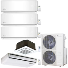 5-Zone Klimaire 21.3 SEER2 Multi Split Wall Mount Ceiling Cassette Floor-ceiling Air Conditioner Heat Pump System 9+9+9+12+18