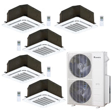 5-Zone Klimaire 21.3 SEER2 Multi Split Ceiling Cassette Air Conditioner Heat Pump System 12+12+12+12+12