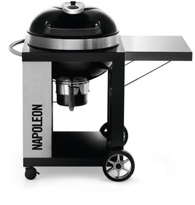 Napoleon PRO22 Charcoal Kettle Grill, Black with Cart