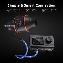 2025 New Spider Farmer 4″ Inline Fan for Indoor Grow 205CFM with GGS Controller, Carbon Filter and Ducting Combo