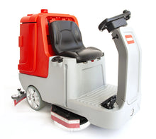 SANITMAX SM860 Ride-On Commercial Floor Scrubber Dryer Machine, 34" Dual Brushes, 37-Gal Sewage Tank, 80,000 Sq ft/H Cleaning Efficiency