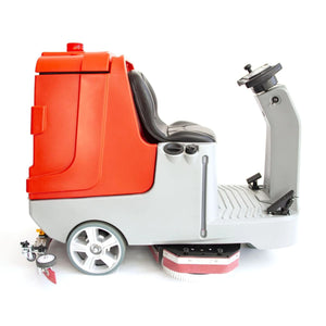 SANITMAX SM860 Ride-On Commercial Floor Scrubber Dryer Machine, 34" Dual Brushes, 37-Gal Sewage Tank, 80,000 Sq ft/H Cleaning Efficiency