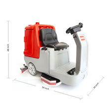 SANITMAX SM860 Ride-On Commercial Floor Scrubber Dryer Machine, 34" Dual Brushes, 37-Gal Sewage Tank, 80,000 Sq ft/H Cleaning Efficiency