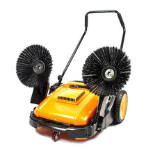 SANITMAX RT980S 38" Manual Push Powered Floor Sweeper, 38,000 sqft/h, Triple Brushes, Air filter For Dust Control