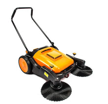 SANITMAX RT980S 38" Manual Push Powered Floor Sweeper, 38,000 sqft/h, Triple Brushes, Air filter For Dust Control
