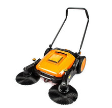 SANITMAX RT980S 38" Manual Push Powered Floor Sweeper, 38,000 sqft/h, Triple Brushes, Air filter For Dust Control