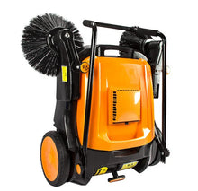 SANITMAX RT980S 38" Manual Push Powered Floor Sweeper, 38,000 sqft/h, Triple Brushes, Air filter For Dust Control
