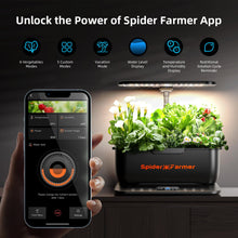 2025 Spider Farmer SmartG12 Hydroponic Gardening System Kit, APP and Wifi Controlled, 36W LED Grow Light,12 Pods Indoor Herb Garden, 6L Water Tank