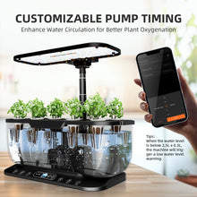 2025 Spider Farmer SmartG12 Hydroponic Gardening System Kit, APP and Wifi Controlled, 36W LED Grow Light,12 Pods Indoor Herb Garden, 6L Water Tank