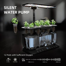 2025 Spider Farmer SmartG12 Hydroponic Gardening System Kit, APP and Wifi Controlled, 36W LED Grow Light,12 Pods Indoor Herb Garden, 6L Water Tank