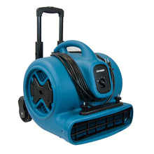 XPOWER P-630HC 1/2 HP 2980 CFM Air Mover, Dryer, Fan, Blower with Telescopic Handle, Wheels, Carpet Clamp