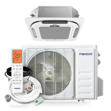 Pioneer Quantum Ultra 18,000 BTU 20.5 SEER2 230V Ceiling Cassette Ductless Mini-Split Air Conditioner Inverter Heat Pump with 16 Ft. Kit