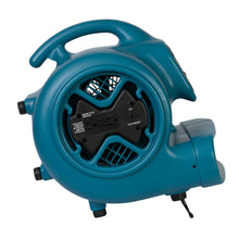 XPOWER X-600A 1/3 HP 2400 CFM 3 Speed Air Mover, Carpet Dryer, Floor Fan, Blower with Built-in GFCI Power Outlets - Blue