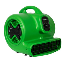 XPOWER X-600A 1/3 HP 2400 CFM 3 Speed Air Mover, Carpet Dryer, Floor Fan, Blower with Built-in GFCI Power Outlets - Green