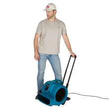 XPOWER X-830H 1 HP Air Mover, Carpet Dryer, Floor Fan, Blower with Telescopic Handle and Wheels